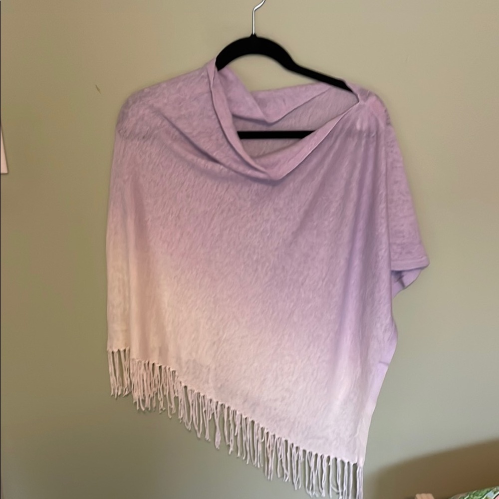 Lilly Pulitzer Ombré Poncho sweater. OS. Lavender Fringe Women's Top